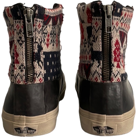 Vans Off The Wall Festive Knit Rubber MTE Snow & Rain Hi-Top Shoe Woman’s 9.5 - Picture 4 of 8